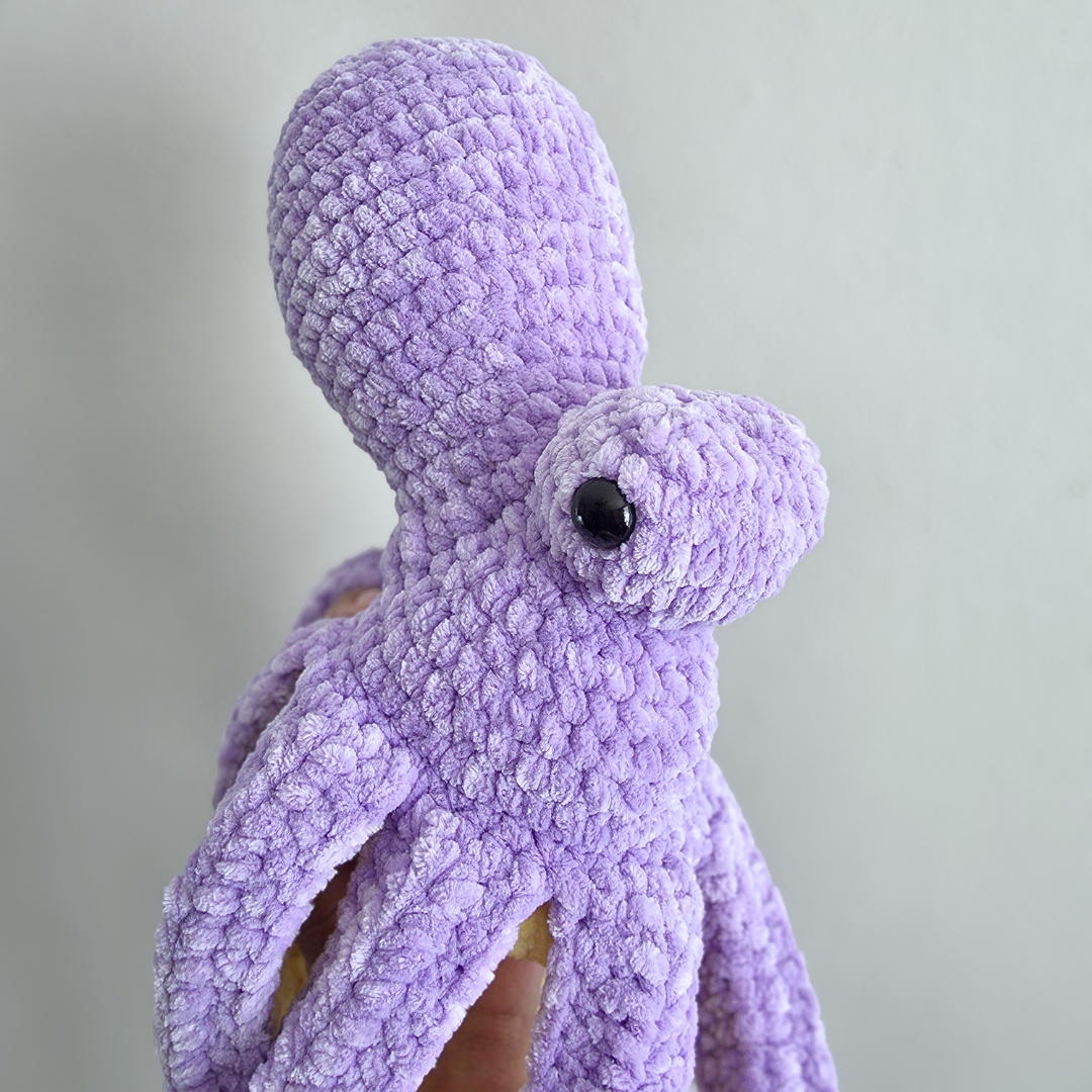 XL Octopus Plushie - Purple/Yellow