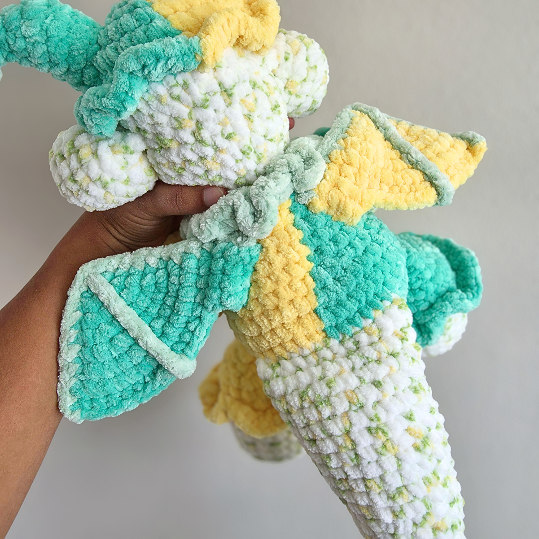 Jester Dragon Plushie - Green/Yellow