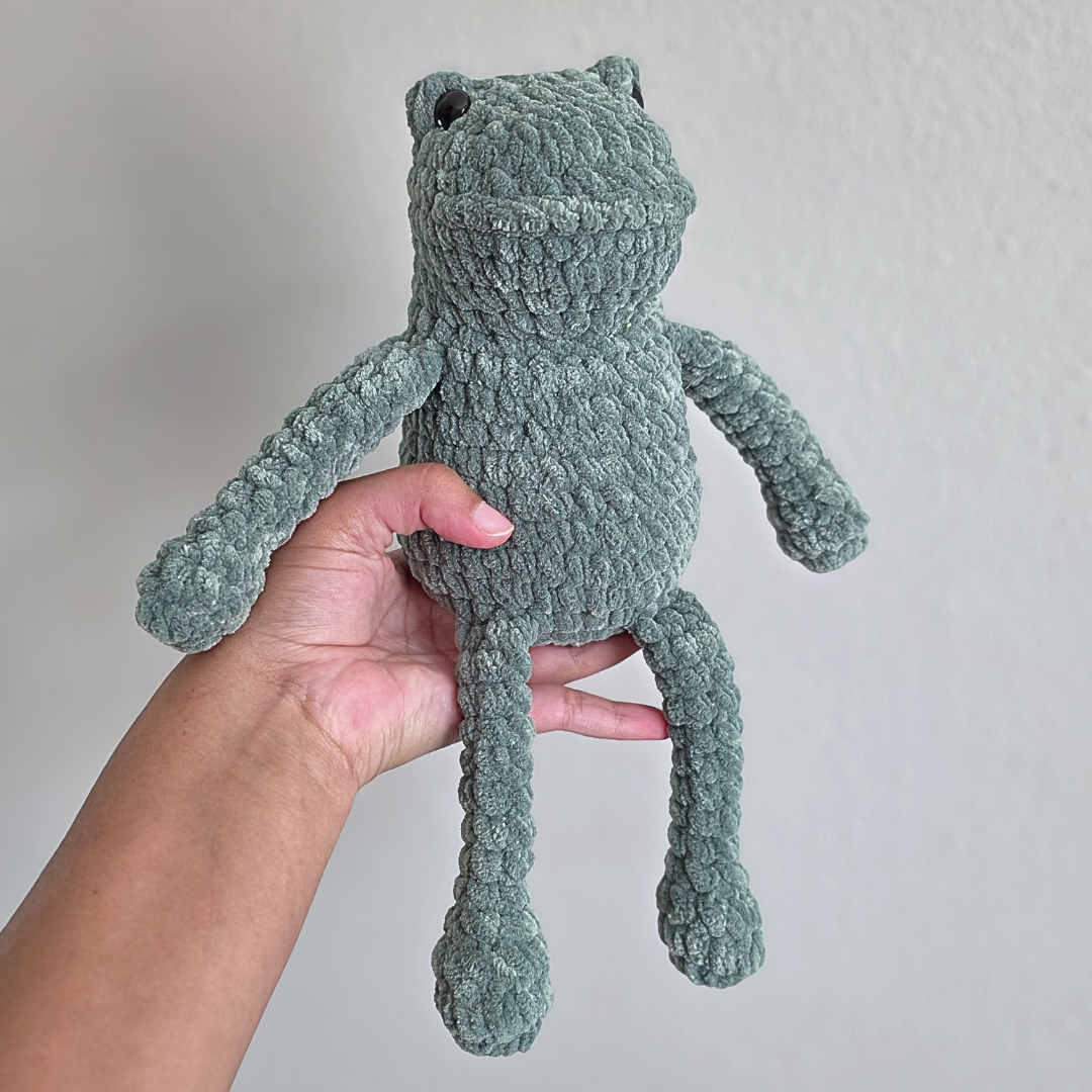 Floppy Frog Plushie - Sage