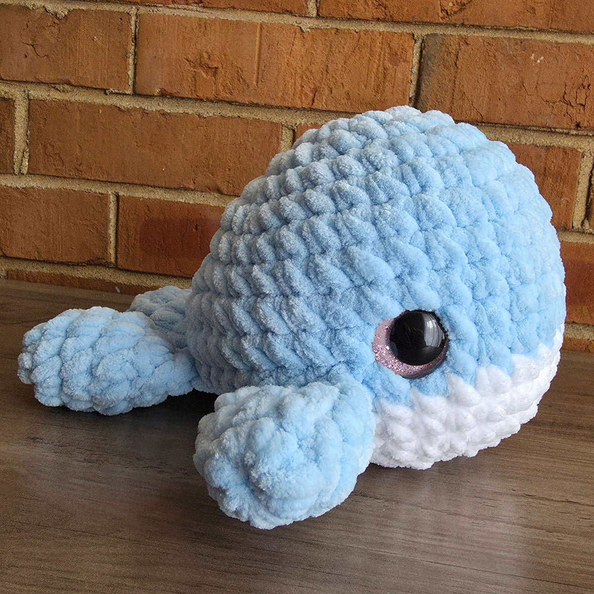 Deluxe Whale Plushie - Light Blue