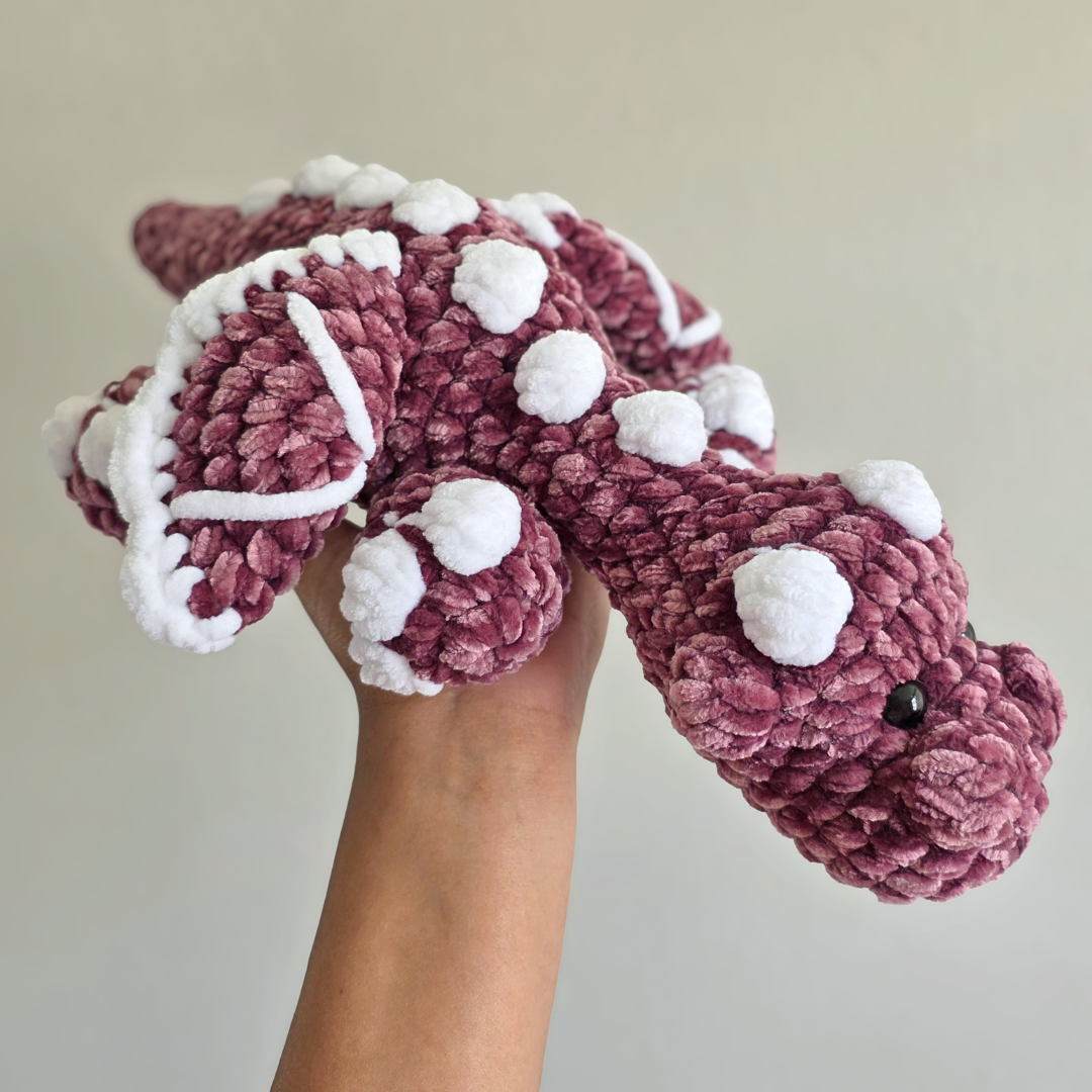Velvet Dragon Plushie - Purple/White
