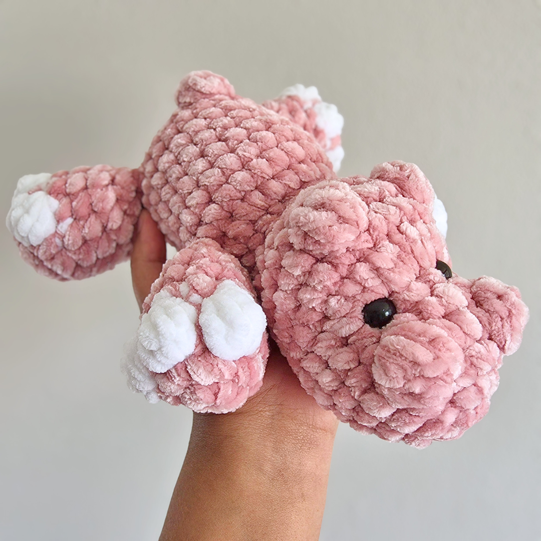Velvet Hippo Plushie - Pink