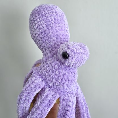 XL Octopus Plushie - Purple/Yellow