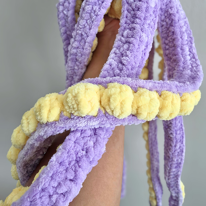 XL Octopus Plushie - Purple/Yellow