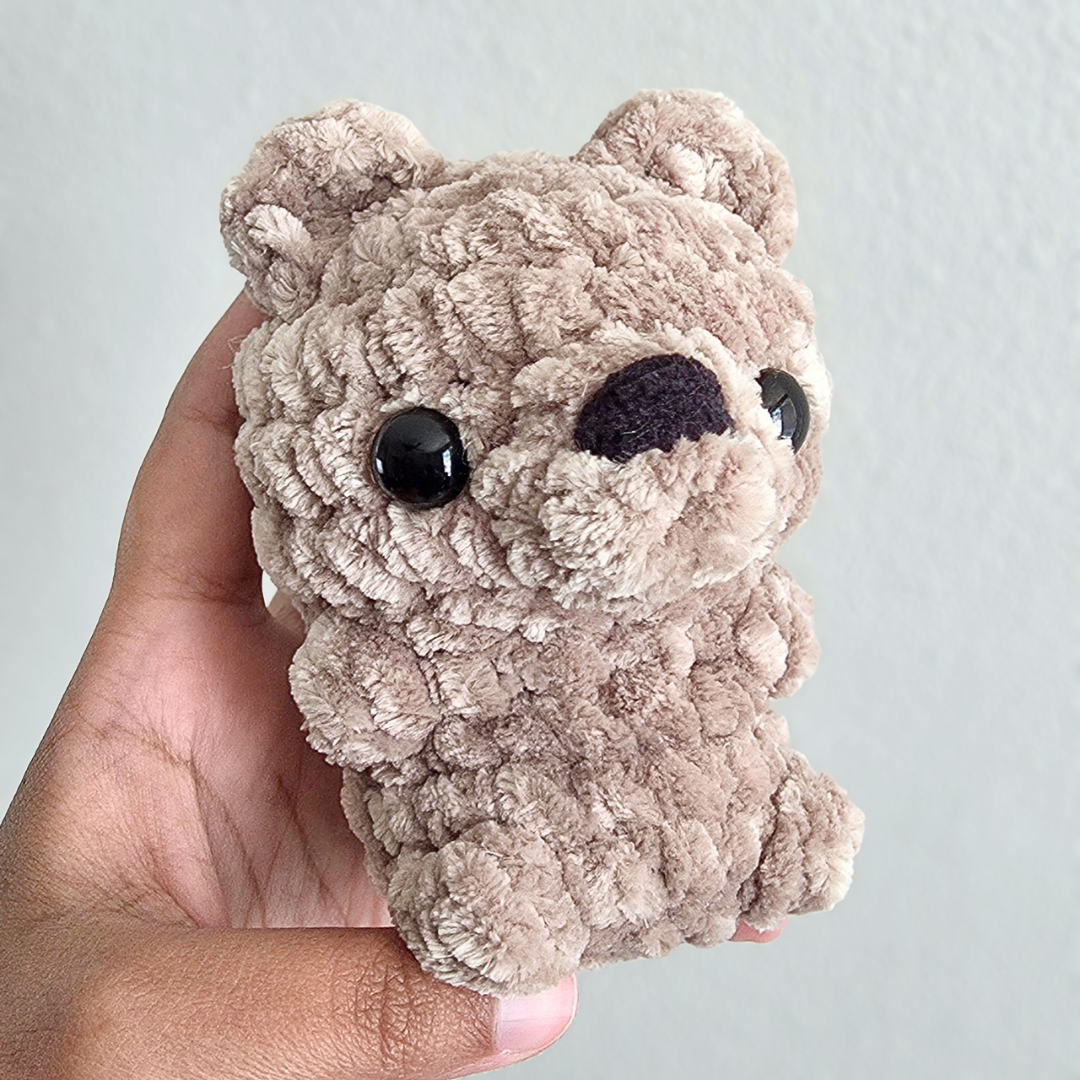 Mini Bear Plushie - Light Brown
