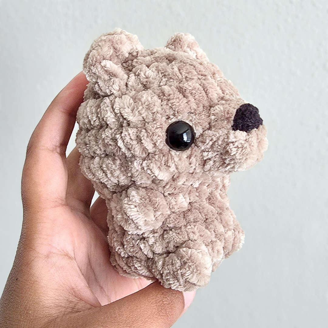 Mini Bear Plushie - Light Brown