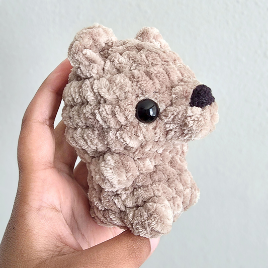 Mini Bear Plushie - Light Brown