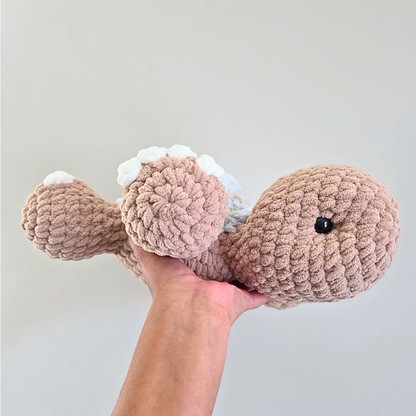 Large Turtle Plushie - Brown/Blue