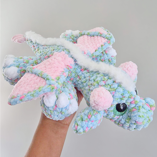 Dragon Plushie - Blue/Pink
