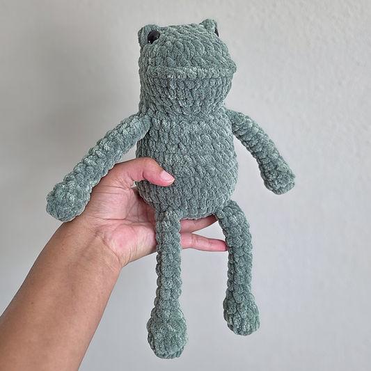 Floppy Frog Plushie - Sage